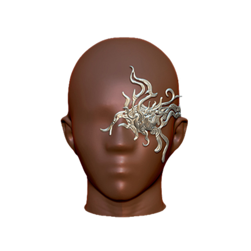 3D Printing Gold - Máscara de media cara de resina