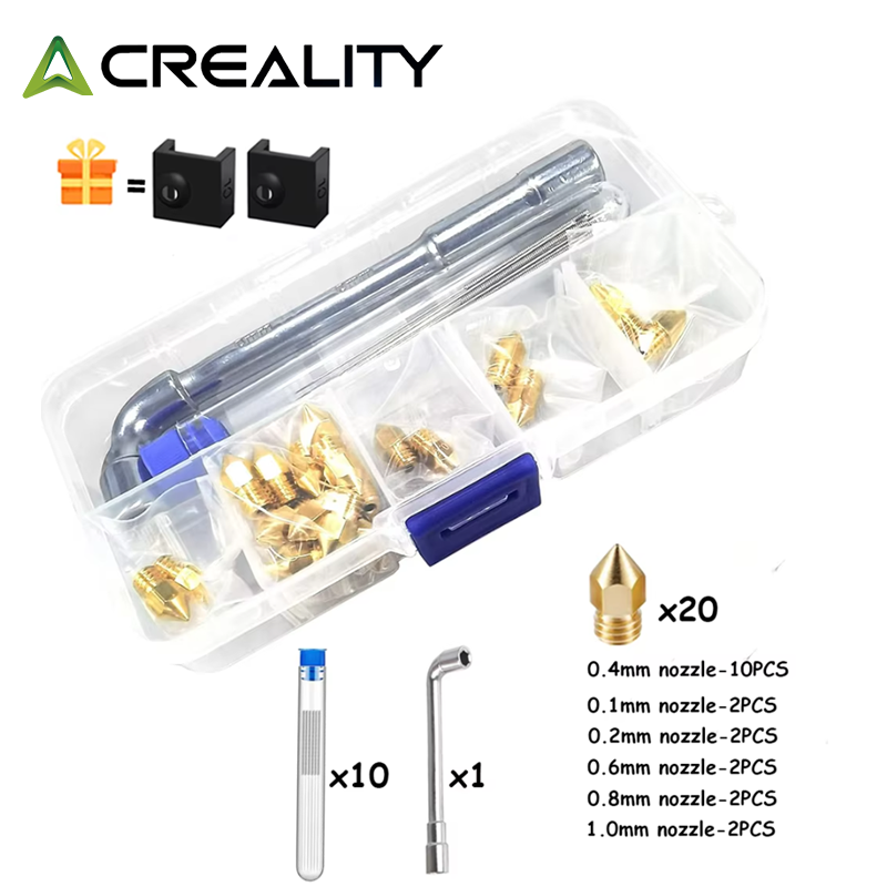 3D Printing Creality - CREALITY 20 piezas MK8 boquilla de