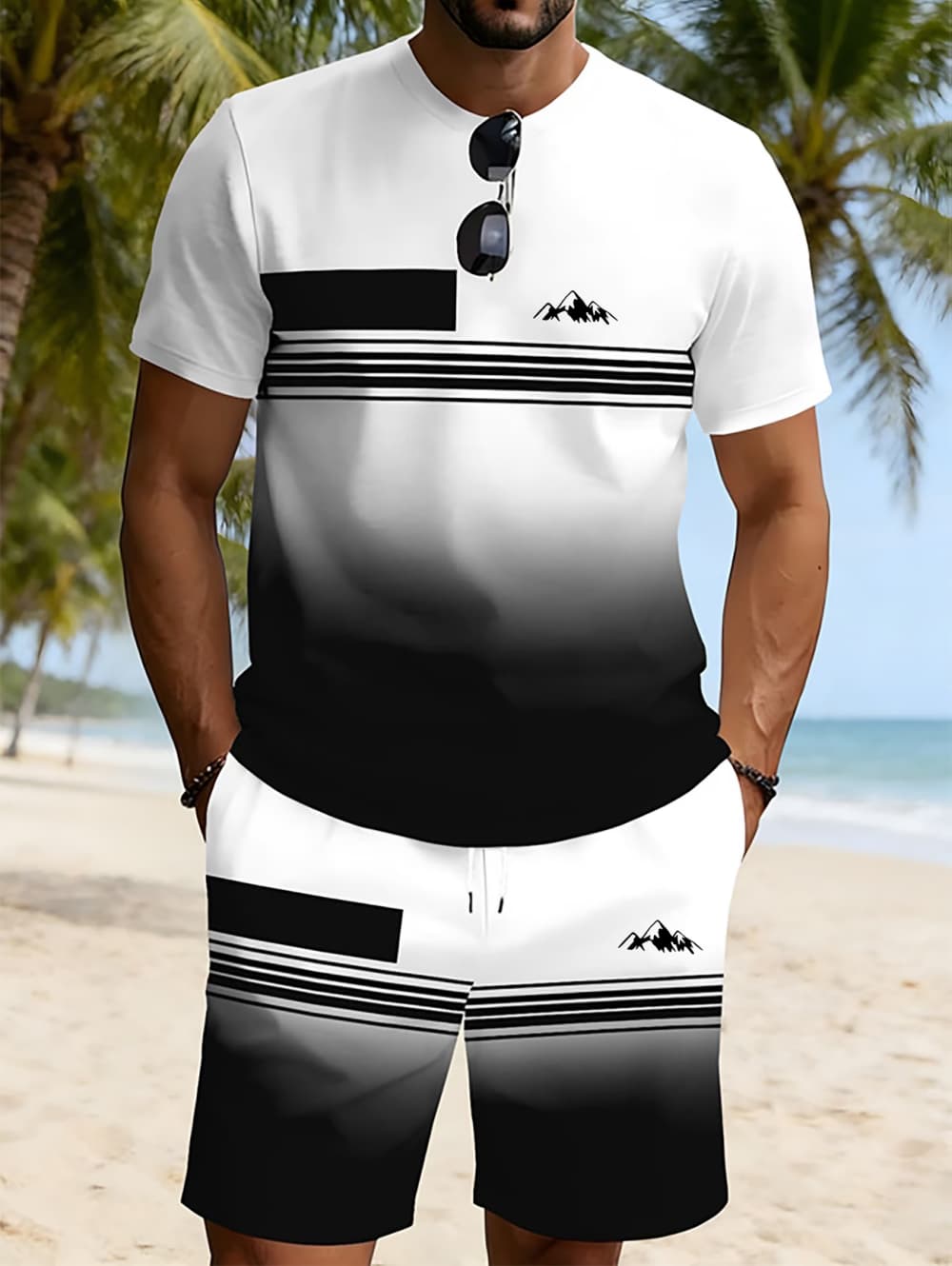 3D Printing Jersey - Conjunto Casual de Dos Piezas para