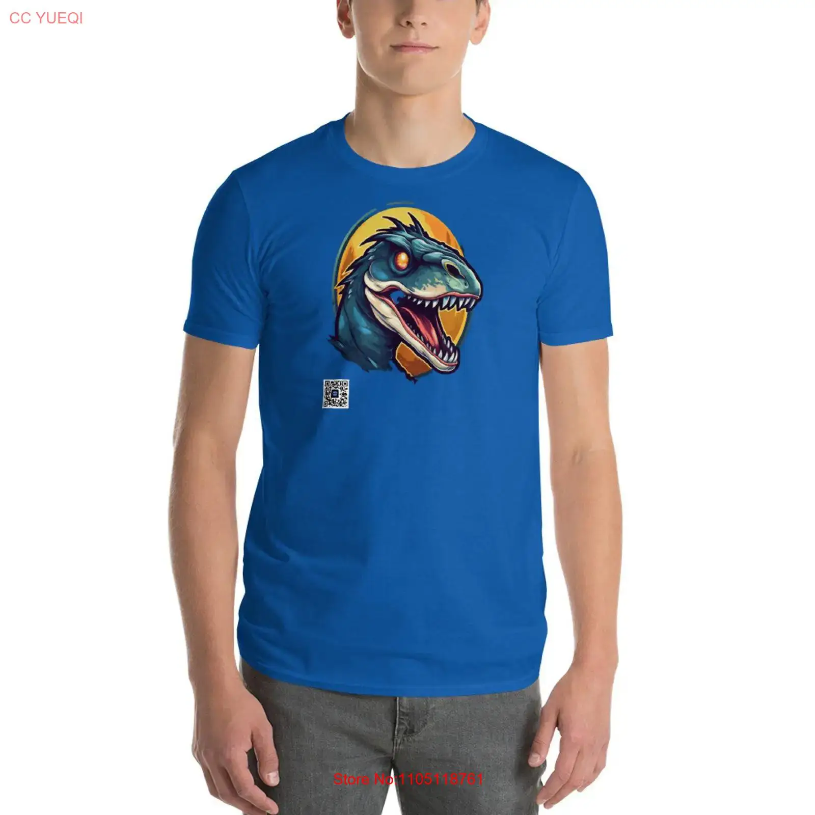3D Printing Qr Code - Camiseta de dinosaurio, cámara para teléfono