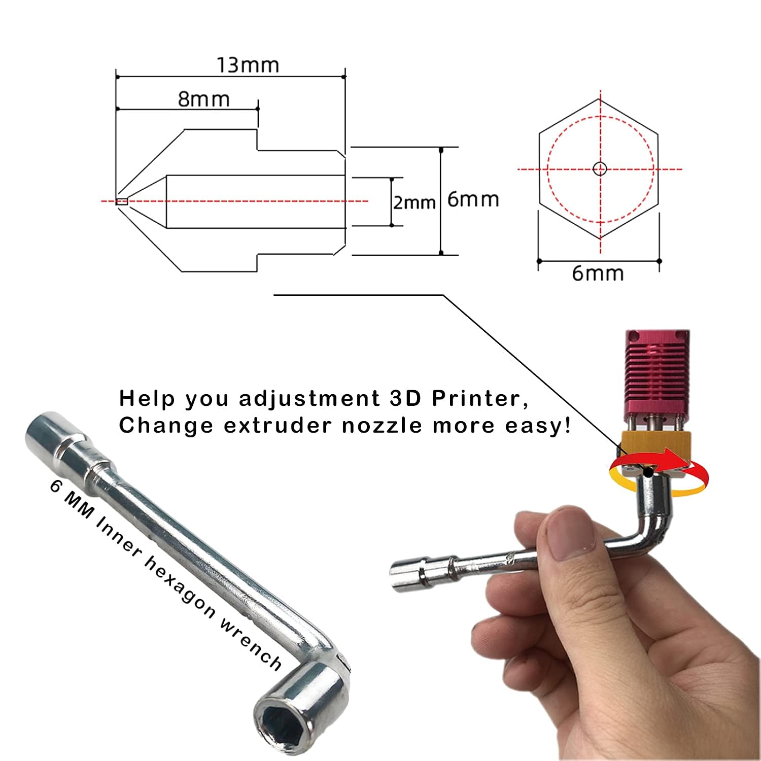 CREALITY 20 piezas MK8 boquill - 3D Printing Creality reseña y precio