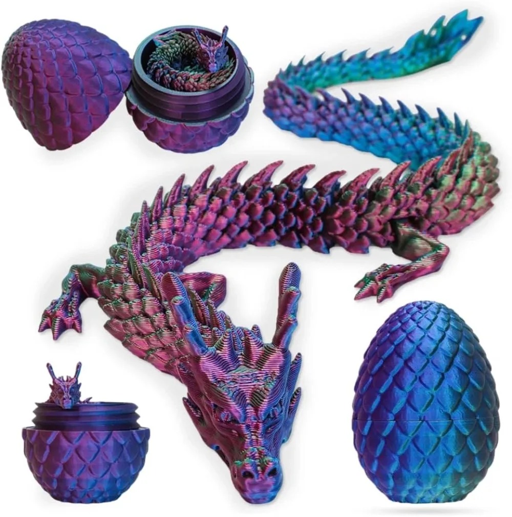 Mini Dragón Chino 3D en Huevo  - 3D Printing Egg reseña y precio