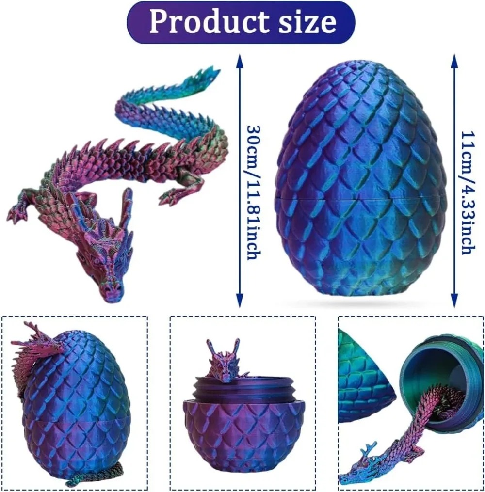 Mini Dragón Chino 3D en Huevo  - 3D Printing Egg reseña y precio