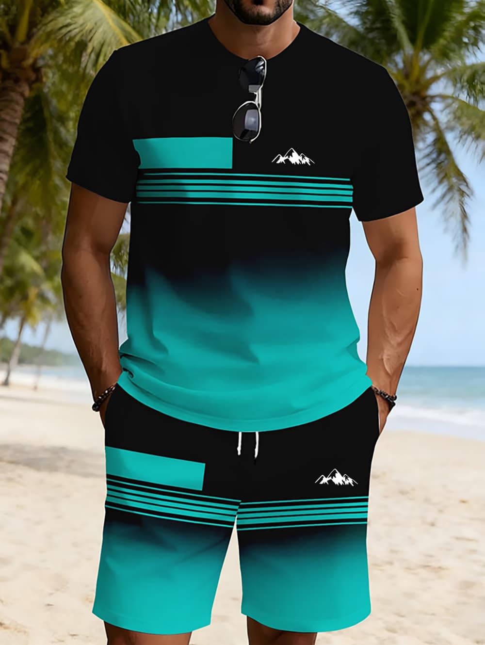 Conjunto Casual de Dos Piezas  - 3D Printing Jersey reseña y precio