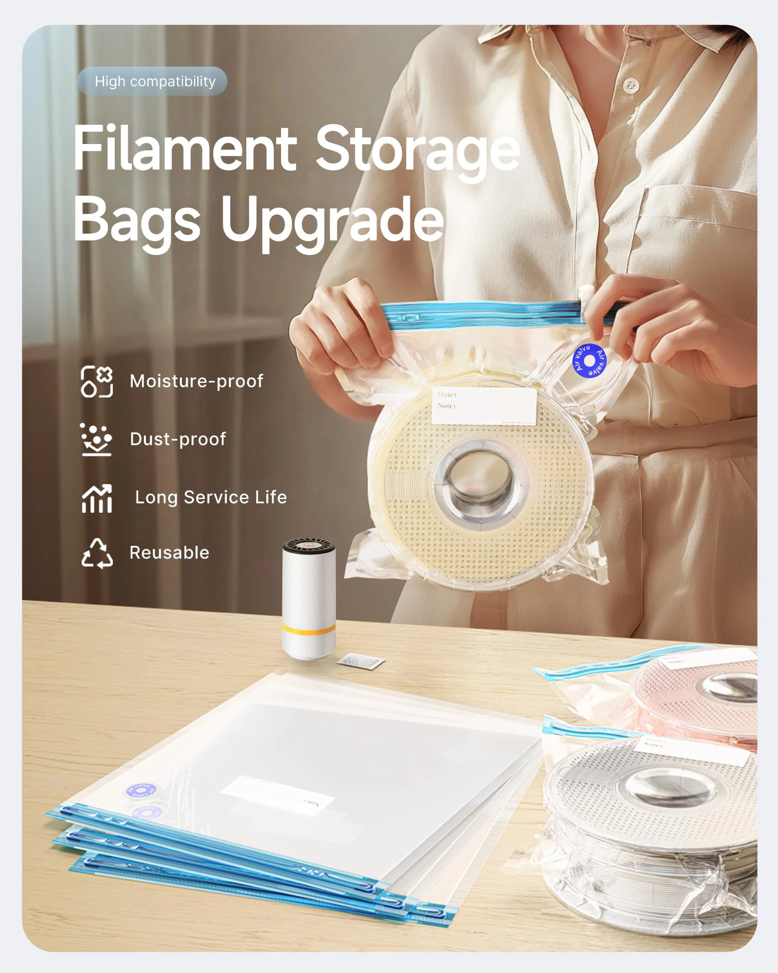 Bolsa de vacío de filamento de - 3D Printing News reseña y precio