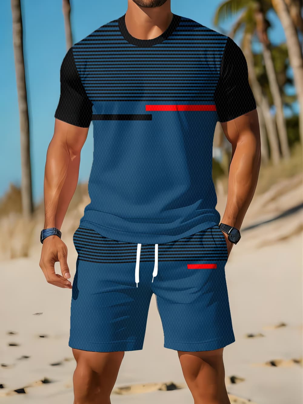 Conjunto Casual de Dos Piezas  - 3D Printing Jersey reseña y precio