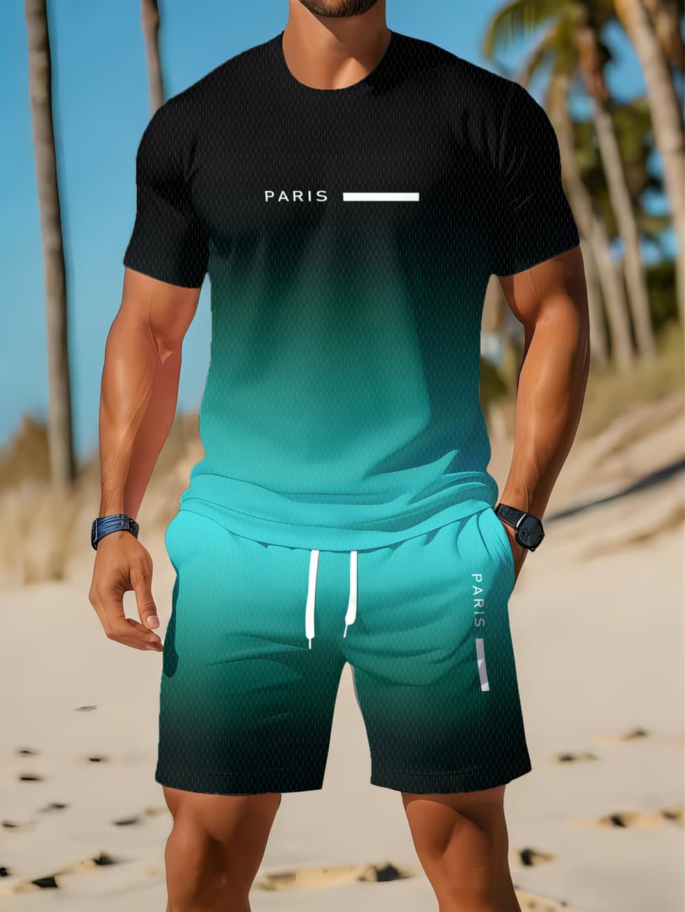 Conjunto Casual de Dos Piezas  - 3D Printing Jersey reseña y precio