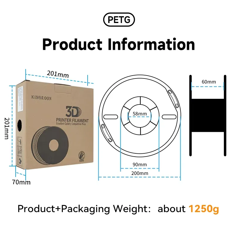 Filamento PETG Kingroon de 1.7 - 3D Printing Warehouse reseña y precio